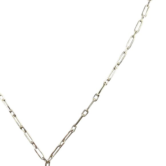 Sterling Forever  Rhodium plated Sterling Silver Chain Necklace Monogram "M" Pen - Picture 3 of 4